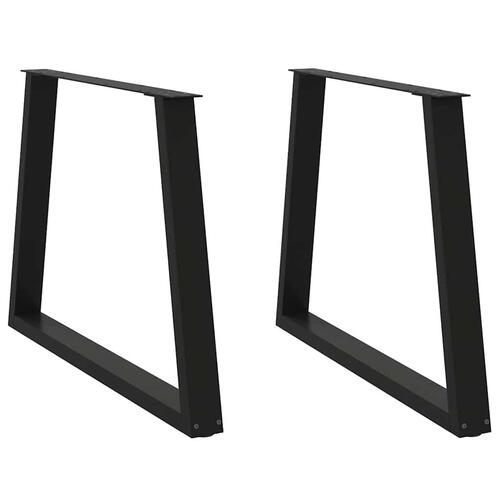 Spisebordsben V-form 2 stk Sort 90x(72-73,3) cm Stål