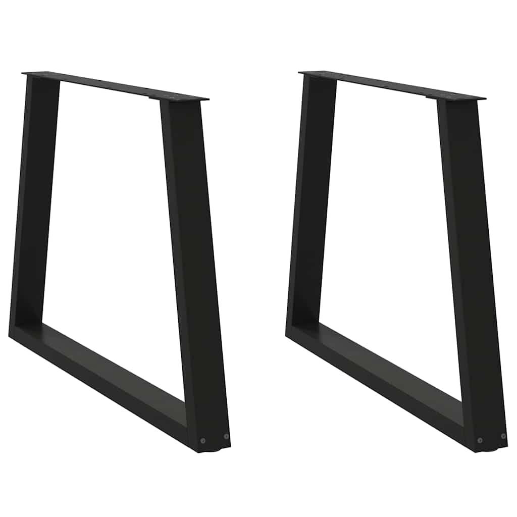 Spisebordsben V-form 2 stk Sort 90x(72-73,3) cm Stål