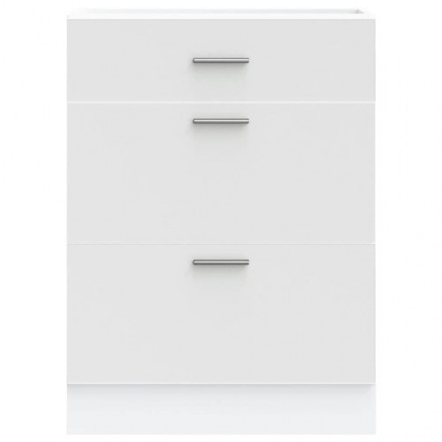 Køkkenunderskab "Lyon" hvidt konstrueret træ