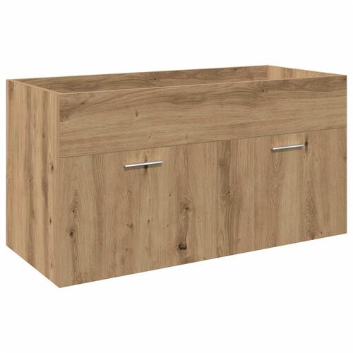 Vaskeskab med indbygget vask Håndværks eg Engineered Wood