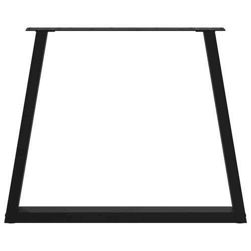 Spisebordsben V-form 3 stk Sort 70x(72-73,3) cm Stål