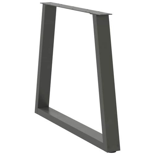 Spisebordsben V-form 3 stk Antracit 80x(72-73,3) cm Stål