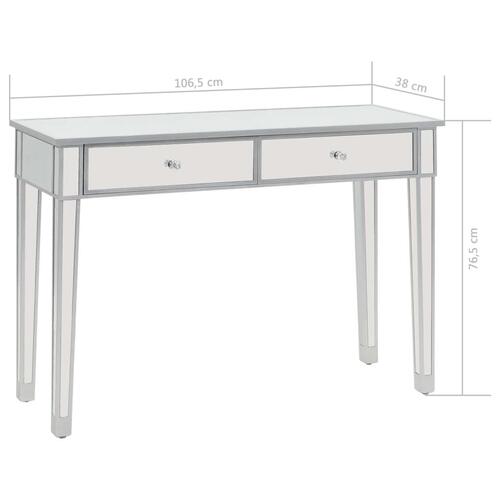 Konsolbord med spejl MDF og glas 106,5 x 38 x 76,5 cm