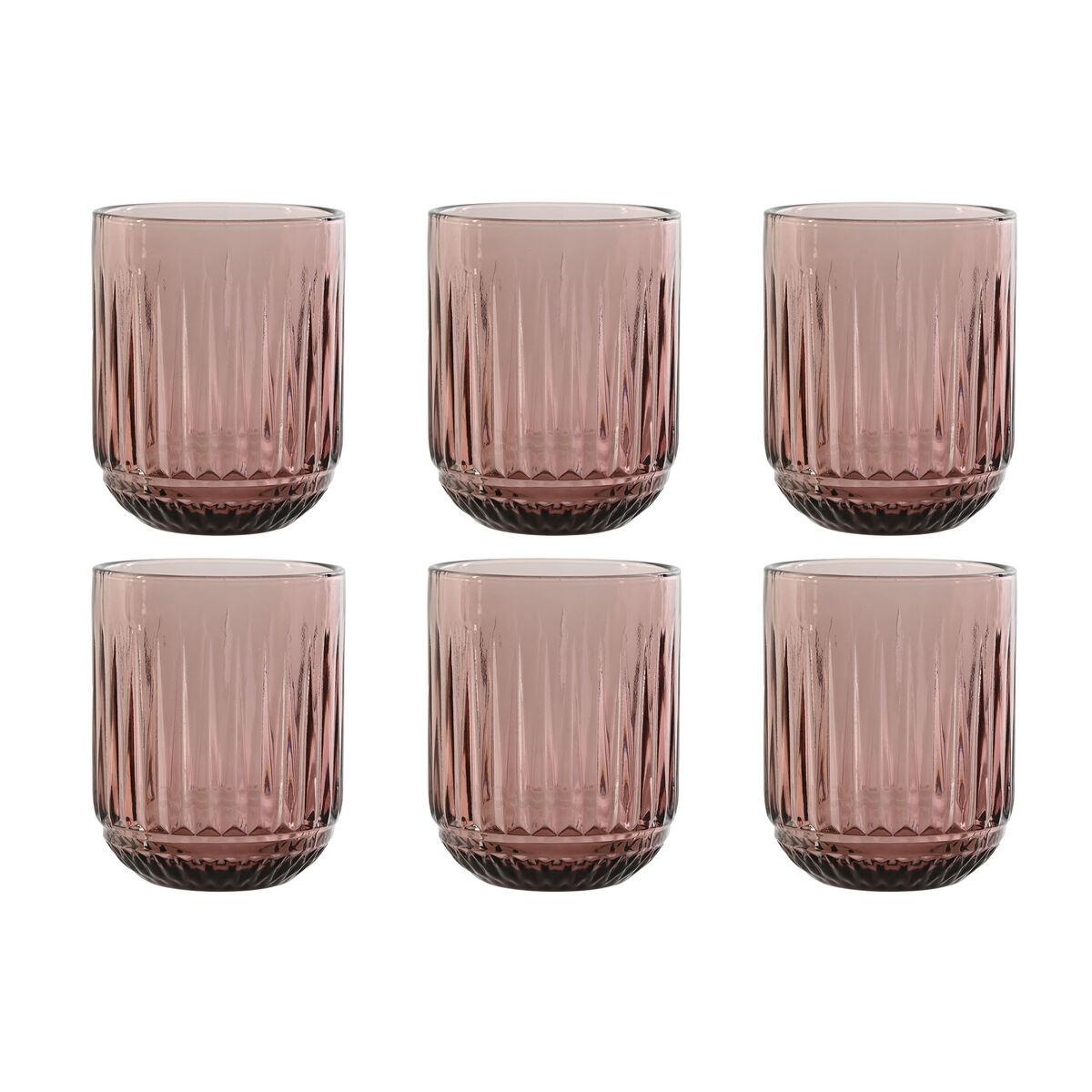 Glassæt - pink krystal drikkeglas (6 stk.)