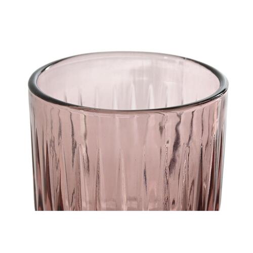 Sæt med glas Home ESPRIT Pink Krystal 8 x 8 x 14,5 cm (6 enheder)