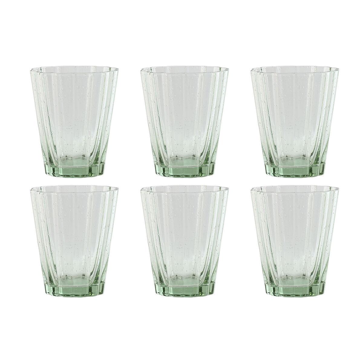 Glassæt Home ESPRIT Grøn Krystal 280 ml (6 enheder)