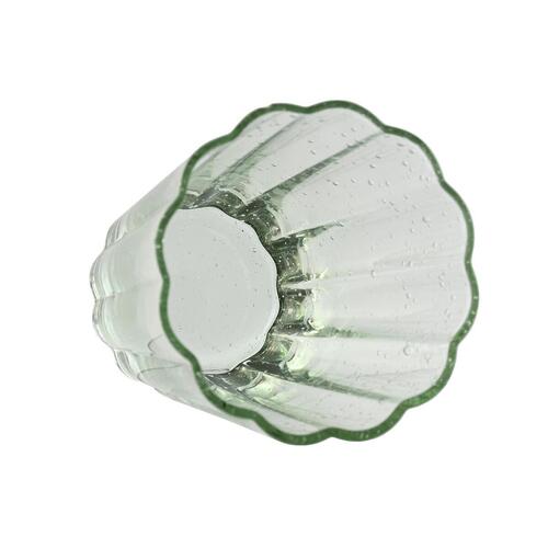 Glassæt Home ESPRIT Grøn Krystal 280 ml (6 enheder)