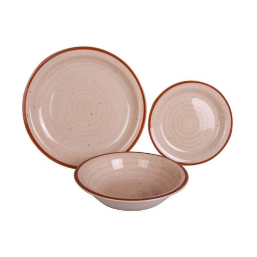 Spisestel Home ESPRIT Blå Grøn Multifarvet Pink Rav Stentøj 26,5 x 26,5 x 3 cm 27,5 x 27,5 x 3 cm 18 Dele