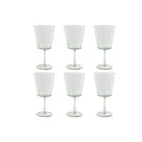 Sæt med glas Home ESPRIT Grøn Krystal 9 x 9 x 17,8 cm (6 enheder)