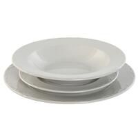 Spisestel Home ESPRIT Hvid Porcelæn 27 x 27 x 2 cm 18 Dele