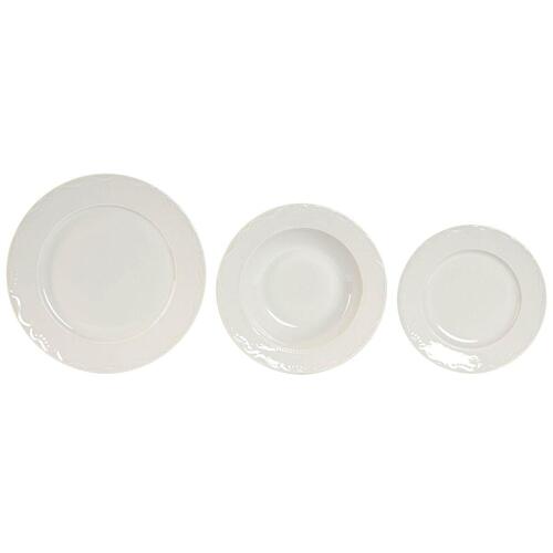 Spisestel Home ESPRIT Hvid Porcelæn 27 x 27 x 2 cm 18 Dele
