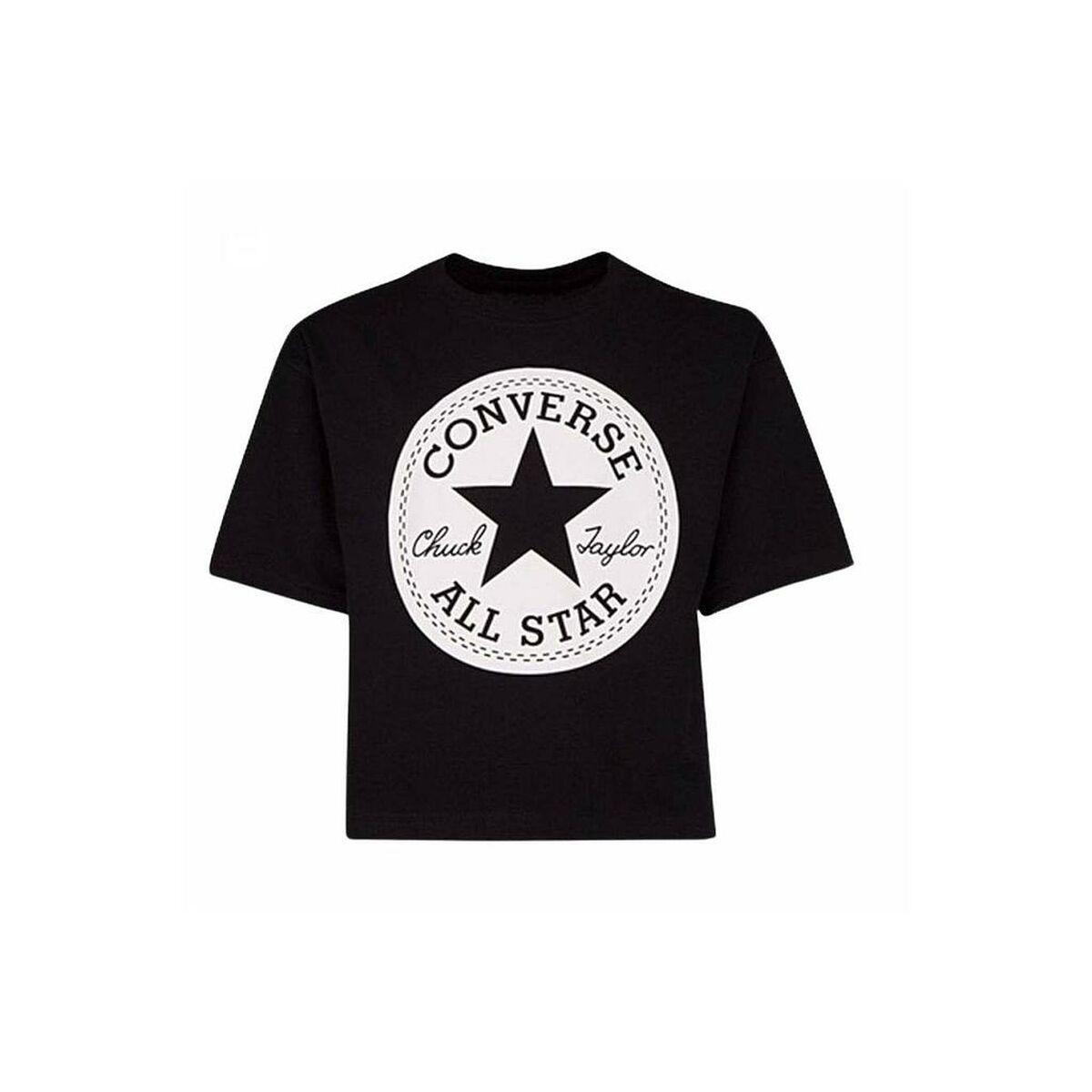 Converse Chuck Patch Boxy T-shirt til piger, sort - 16 år