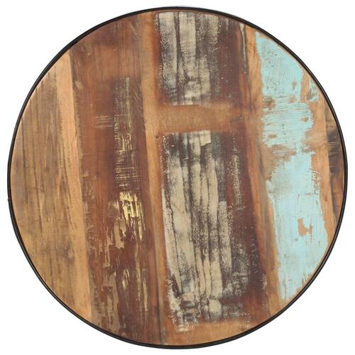 Sofabord 68x68x36 cm massivt genbrugstræ sort