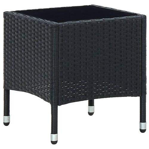Havebord 40x40x45 cm polyrattan sort