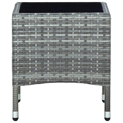 Havebord 40x40x45 cm polyrattan grå