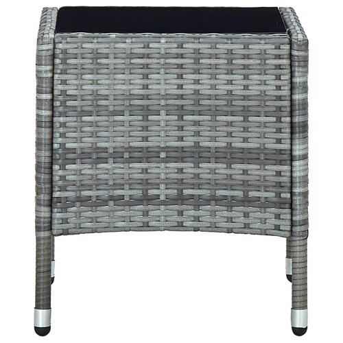 Havebord 40x40x45 cm polyrattan grå