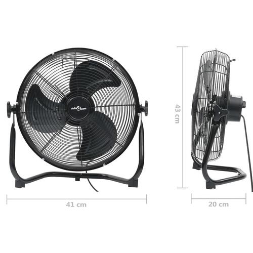 Gulvventilator 40 cm 3 hastigheder 40 W sort