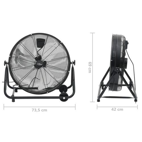 Industriel ventilator 60 cm 180W sort