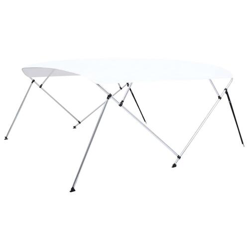 Biminitop med 4 buer 243x(230-244)x137 cm hvid