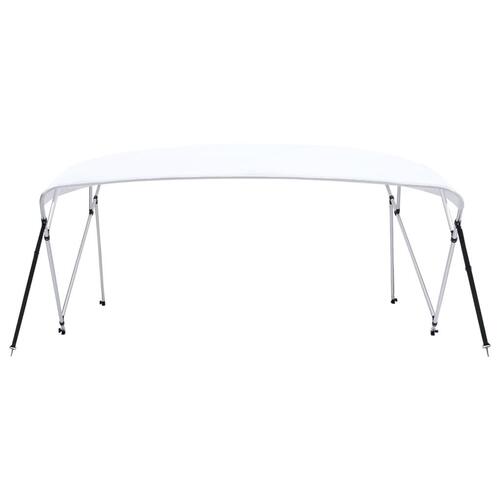 Biminitop med 4 buer 243x(230-244)x137 cm hvid