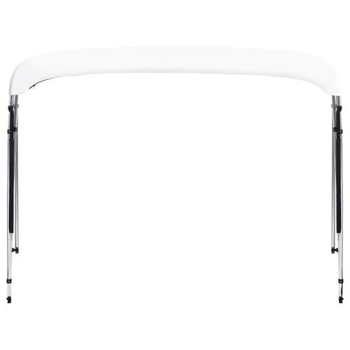 Biminitop med 4 buer 243x(230-244)x137 cm hvid