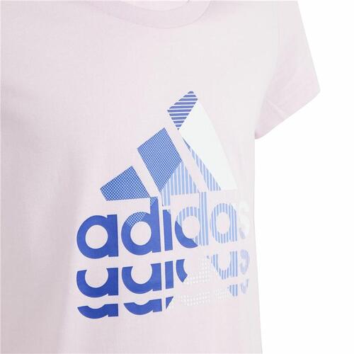 Børne Kortærmet T-shirt Adidas Graphic Pink 11-12 år