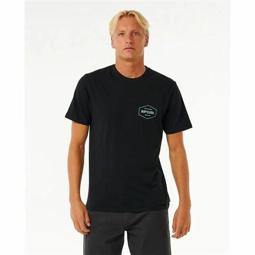 Kortærmet T-shirt til Mænd Rip Curl Stapler Sort 2XL