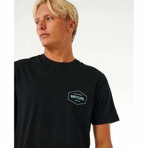 Kortærmet T-shirt til Mænd Rip Curl Stapler Sort 2XL