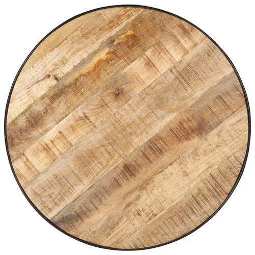Sofabord 68x68x36 cm massivt ru mangotræ sort
