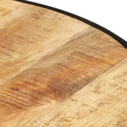 Sofabord 68x68x36 cm massivt ru mangotræ sort