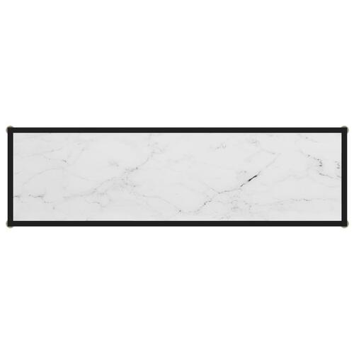 Konsolbord 120x35x75 cm hærdet glas hvid