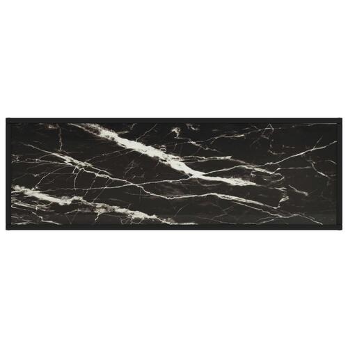 Tv-bord 120x40x40 cm marmorglas sort