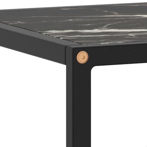 Tv-bord 120x40x40 cm marmorglas sort