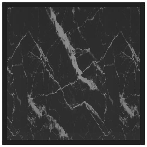 Sofabord 60x60x35 cm hærdet glas sort