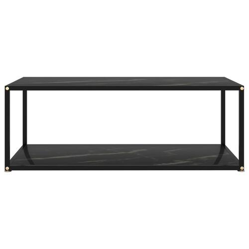 Sofabord 100x50x35 cm hærdet glas sort