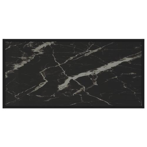 Sofabord 100x50x35 cm hærdet glas sort