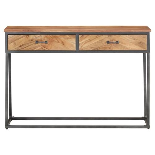 Konsolbord 110x35x75 cm massivt akacietræ