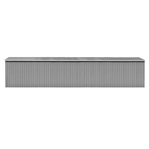 Haveskur 257x990x181 cm galvaniseret stål grå