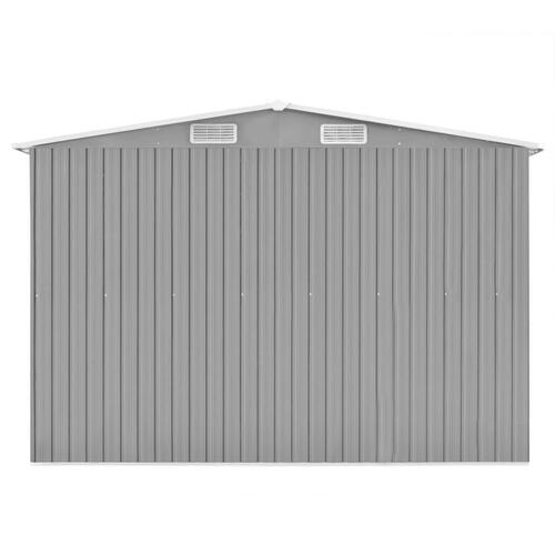 Haveskur 257x990x181 cm galvaniseret stål grå