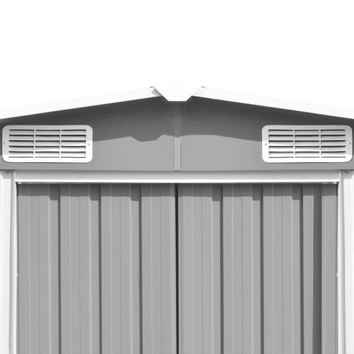 Haveskur 257x990x181 cm galvaniseret stål grå