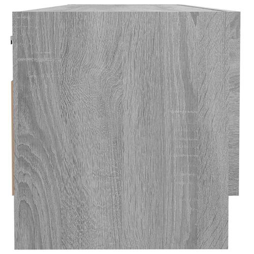 Garderobeskab 100x32,5x35 cm konstrueret træ grå sonoma-eg