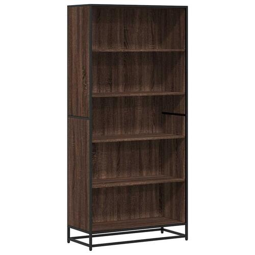 Bogreol 80,5x35x170,5 cm konstrueret træ brun egetræsfarve