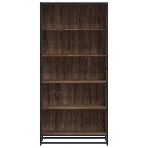 Bogreol 80,5x35x170,5 cm konstrueret træ brun egetræsfarve