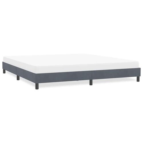 Sengeramme uden madras 180x210 cm fløjl mørkegrå