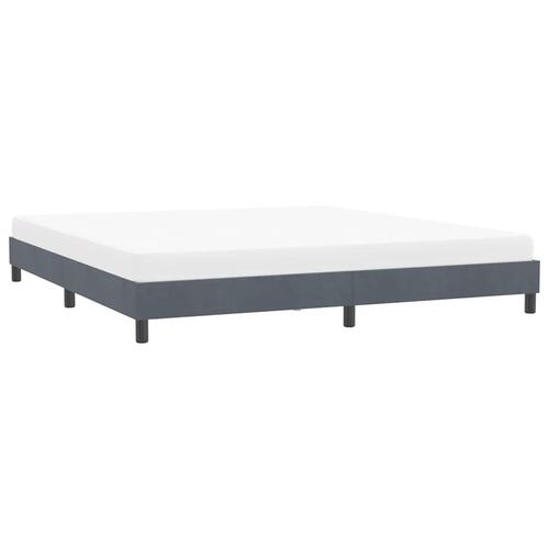 Sengeramme uden madras 180x210 cm fløjl mørkegrå
