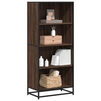 Bogreol 60x35x139 cm konstrueret træ brun egetræsfarve