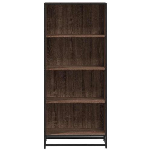 Bogreol 60x35x139 cm konstrueret træ brun egetræsfarve