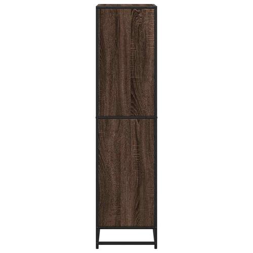 Bogreol 60x35x139 cm konstrueret træ brun egetræsfarve