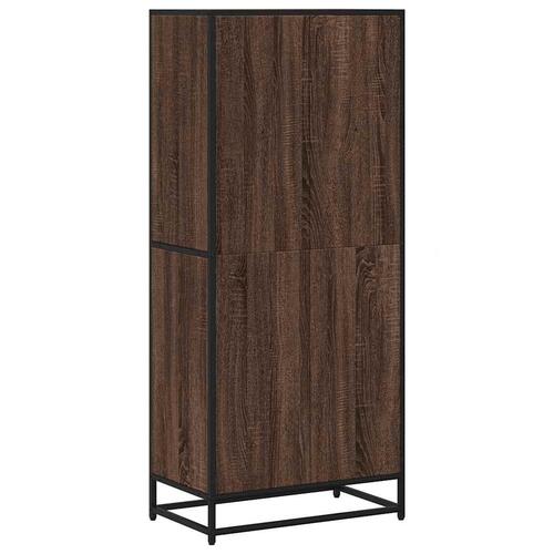 Bogreol 60x35x139 cm konstrueret træ brun egetræsfarve