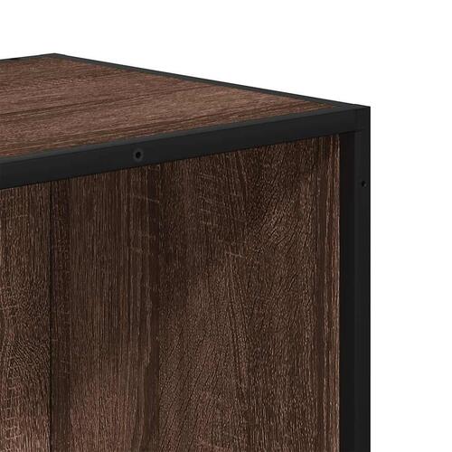 Bogreol 60x35x139 cm konstrueret træ brun egetræsfarve
